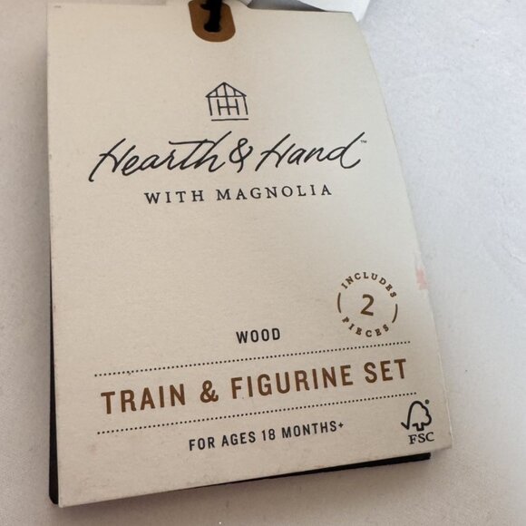 Hearth & Hand Magnolia Red Wooden Train Peg Toy Penguin 2024 Christmas Holiday - Picture 4 of 5